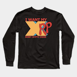 I Want My XRP Design Red-Yellow-Blue Long Sleeve T-Shirt